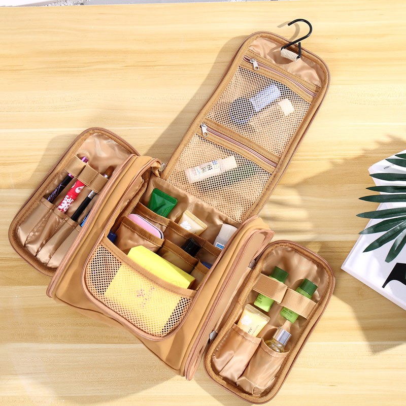 Vegan cork Travel Organizer Bag for Makeup and Toiletries
