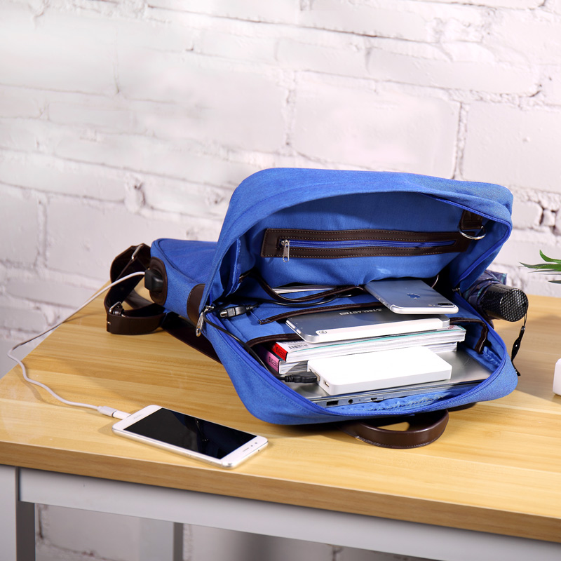 Slim Durable Water Resistant College School Bookbag Computer Backpack