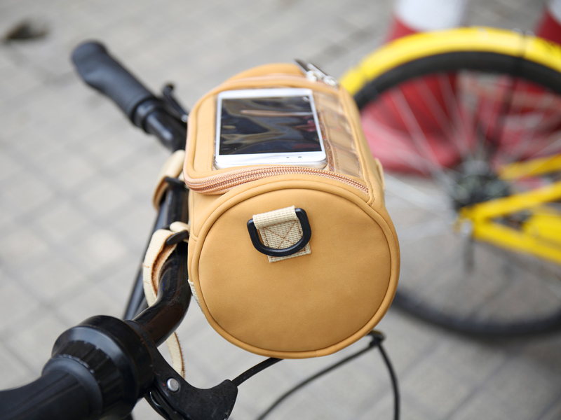 Imperméable Moto Vélo Guidon de Sac à l'Avant du Tube de Vélo Sac de Rangement pour les Vélos Sacs Bandoulière Amovible-Vélo Portable Sacoche Pochette w/Titulaire Téléphone à écran Tactile 