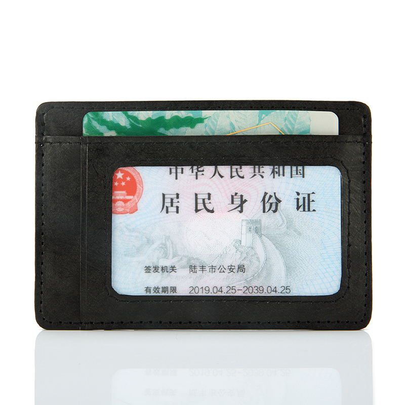 Minimaliste Portefeuilles pour Hommes et Femmes RFID Poche Avant en Cuir Titulaire de la Carte porte-monnaie 