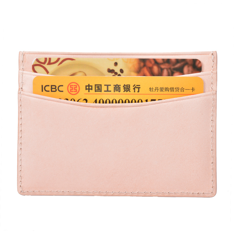 poche frontale mince et minimaliste RFID blocage des portefeuilles en cuir pour hommes femmes