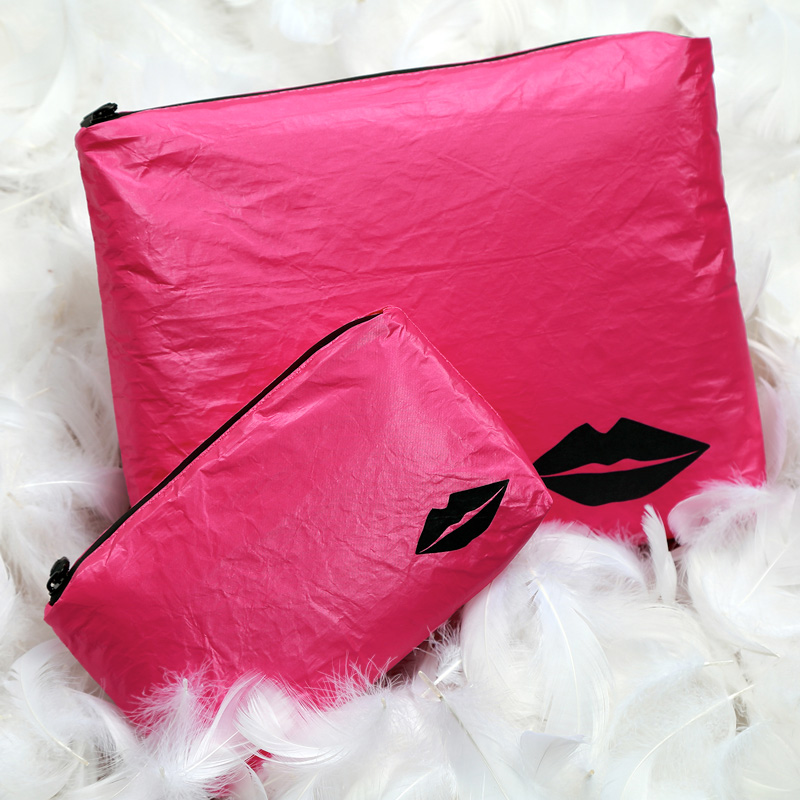 personnalisé Tyvek sac à cosmétiques de voyage portable à glissière pour organisateur de maquillage en papier