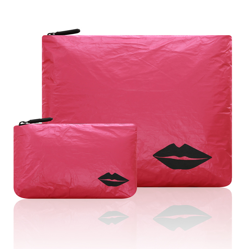 personnalisé Tyvek sac à cosmétiques de voyage portable à glissière pour organisateur de maquillage en papier 