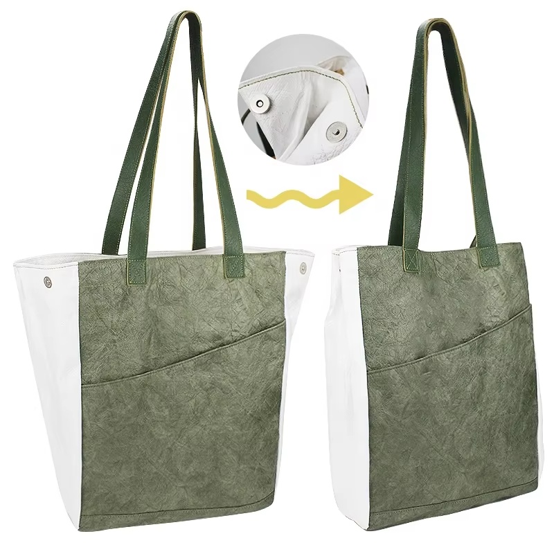Sac à main écologique en papier Tyvek® imperméable pour femme – Sac fourre-tout réutilisable