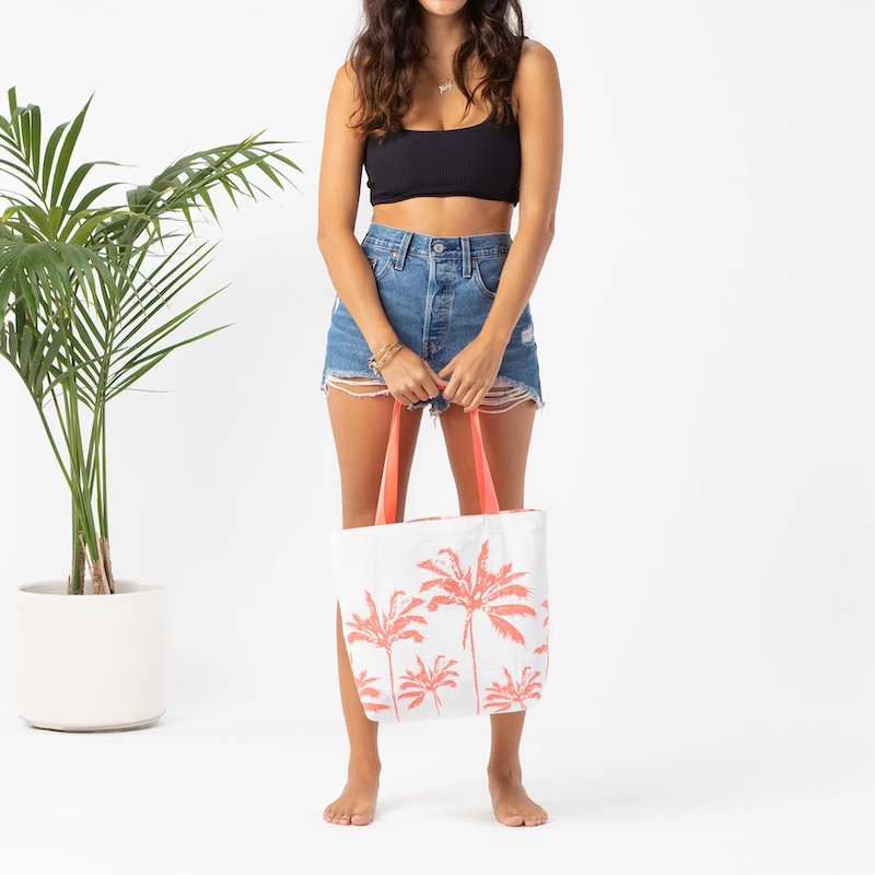 Sac fourre-tout réversible en Tyvek® DuPont™ écologique et tendance – Sac de plage et de shopping imperméable de style hawaïen