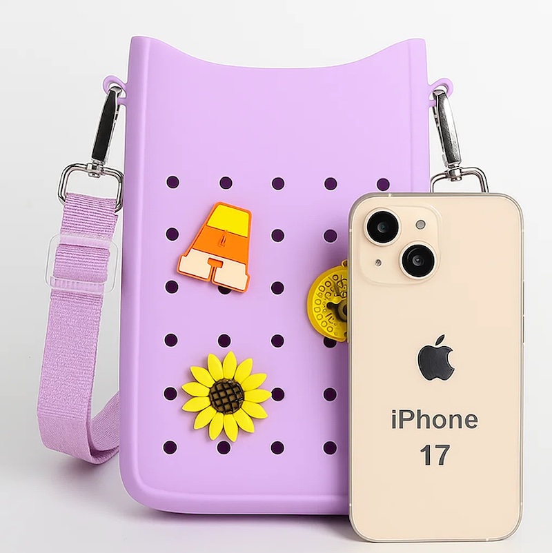 Sac bandoulière Fashion Candy en silicone pour femme, compatible avec iPhone 17, Pro, Pro Max – Sac bandoulière étanche et portable pour les voyages et le quotidien