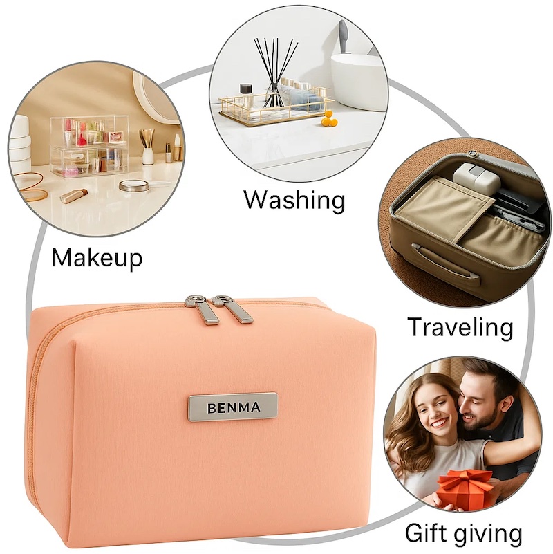 Trousse de maquillage en polyester personnalisable – Trousse de maquillage tendance avec logo | Conceptions personnalisées OEM et ODM